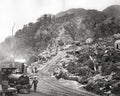 Denniston New Zealand Incline Railway Track Steam Locomotive Vtg. Photo 19thC.
