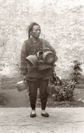 China Chinese Street Vendor Man Pots Pans Kettles Vtg. Photo 19thC.
