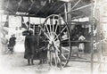 Tiflis Georgia Caucasus Silk Spinning Machine Men Workshop Vtg. Photo 19thC.