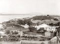 Whampoa Canton Guangzhou China Harbor Waterfront Junks Boats Vtg. Photo 19thC.
