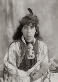 New Zealand Maori Girl Facial Tattoos Moko Kauae Hei-Tiki Vtg. Photo 19thC.