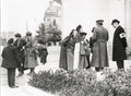 WW1 Red Cross Members Nurses Soldiers Street Scene Europe Vtg. Photo