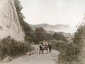 Negishi Yokohama Rickshaw Coast Road Mississippi Bay Woman Vtg. Photo 19thC.