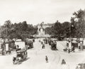 Place Carnot Lyon France Trams Horses Cityscape Monument Vtg. Photo 19thC.