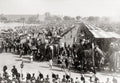 India Delhi Durbar Ceremony Elephants Procession Parade Crowd Vtg. Photo 19thC.
