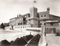 Prince's Palace Monaco Castle Fortress Stacked Cannonballs Vtg. Photo 19thC.