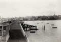 Portsmouth Harbour Pier Railway Station Town View Waterfront Vtg. Photo 19thC.