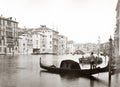 Venice Grand Canal Rialto Bridge Gondola Cityscape Buildings Vtg. Photo 19thC.
