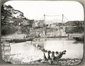 Shanghai China River Scene Wharves Boats Fishing Village Vtg. Photo 19thC.
