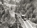 Rigi Funicular Railway Switzerland Mountain Steam Train Vtg. Photo 19thC.