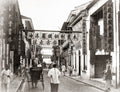 Shanghai China Native Quarter Street Scene Rickshaws Signs Vtg. Photo 19thC.