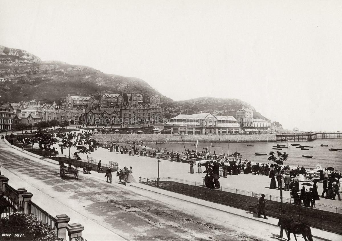 Llandudno Wales Seaside Resort Promenade Pier Great Orme Vtg. Photo 19thC.