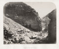 Wady Feiran Tombs Jorf Rocky Canyon Landscape Vtg. Photo 19thC.