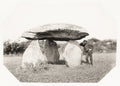 Spinsters' Rock Dolmen Drewsteignton Devon Megalith Monument Vtg. Photo 19thC.