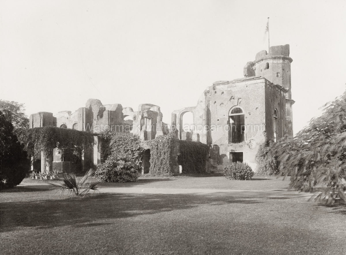 Residency Lucknow India Ruins Architecture Gardens Tower Vtg. Photo 19thC.