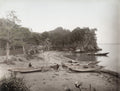 Japanese Fishing Village Boats Wasen Coast Beach Fishermen Vtg. Photo 19thC.