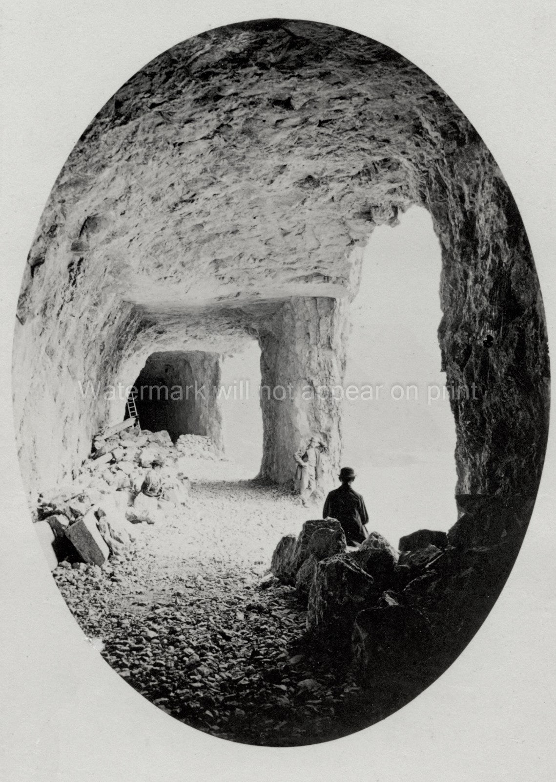 Vercors Massif France Route des Ecouges Cliff Road Tunnel Vtg. Photo 19thC.