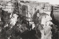 Syracuse Sicily Latomie dei Cappuccini Quarry Canyon Cliffs Vtg. Photo 19thC.