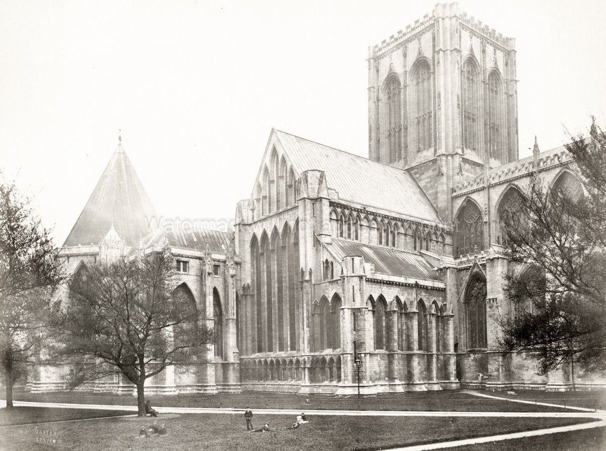 York Minster Cathedral England Gothic Architecture Church Vtg. Photo 19thC.
