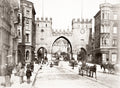 Munich Germany Karlstor Gate Cityscape Street Scene People Vtg. Photo 19thC.