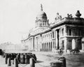 Dublin Ireland Customs House Architecture Quayside Barrels Vtg. Photo 19thC.