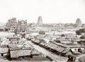 Trichinopoly India Temple Cityscape Gopuram Dravidian Vtg. Photo 19thC.