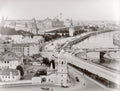 Moscow Kremlin Moskva River Cityscape Embankment Bridge Vtg. Photo 19thC.