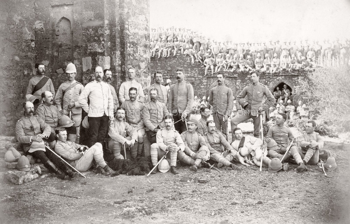 Rawat Fort Pakistan 2nd Cheshire Regiment Soldiers Military Vtg. Photo 19thC.