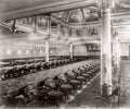 White Star Line RMS Teutonic Saloon Interior Ornate Dining Vtg. Photo 19thC.