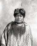 New Zealand Maori Woman Portrait Traditional Clothing T Moko Vtg. Photo 19thC.