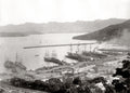 Lyttelton New Zealand Port Harbor Ships Docks Sailing Vtg. Photo 19thC.