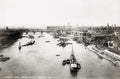 London River Thames Tower Bridge Cityscape St Pauls Boats Vtg. Photo 19thC.