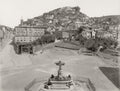 Rocca Di Papa Rome Italy Hillside Town Fountain Piazza Vtg. Photo 19thC.