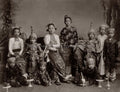 Burma Myanmar Rangoon Family Portrait Children Festival Dress Vtg. Photo 19thC.