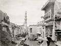 Old City Cairo Egypt Architecture Minaret Mashrabiya Street Vtg. Photo 19thC.
