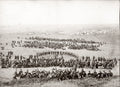 British Army Regiment Camp Formation Soldiers Military Tents Vtg. Photo 19thC.
