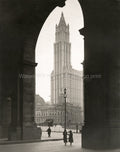 New York Woolworth Building Manhattan Skyscraper Architecture Vtg. Photo 20thC.
