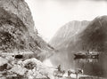 Gudvangen Nryfjord Norway Mountains Steamship Horse Cart Vtg. Photo 19thC.