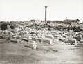 Alexandria Egypt Pompey's Pillar Muslim Cemetery Column Ruins Vtg. Photo 19thC.