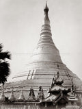 Burma Shwedagon Pagoda Buddhist Temple Stupa Architecture Vtg. Photo 19thC.