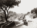 Gibraltar Artillery Battery Cannons Coastal Defense Military Vtg. Photo 19thC.