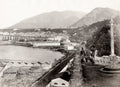 Castellammare Italy Harbor Shipyard Coastal View Bay Naples Vtg. Photo 19thC.