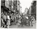 London VE Day Revellers Fleet Street Celebration Crowd Soldiers Vtg. Photo WW2