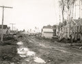 Rouyn-Noranda Canada Muddy Street Goldfield Hotel Boomtown Vtg. Photo 20thC.