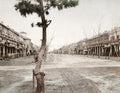 Tokyo Ginza Main Street Scene Architecture Rickshaw Shops Vtg. Photo 19thC.