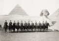 Egypt British Army Cavalry Officers Sphinx Pyramids Giza Vtg. Photo 19thC.