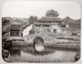 Shanghai China City Bridge Canal Traditional Architecture Vtg. Photo 19thC.