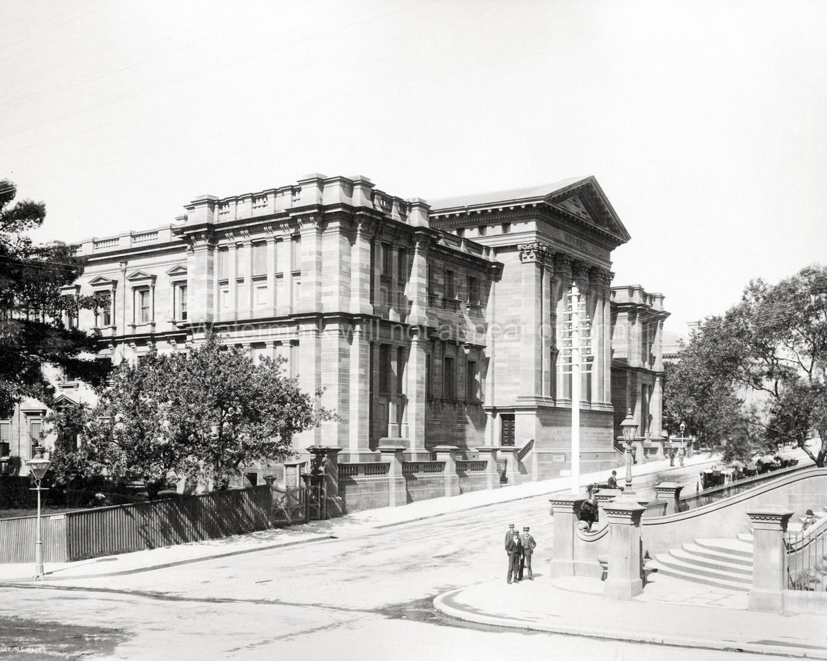 Sydney Australian Museum Landmark Building Cityscape Street Vtg. Photo 19thC.