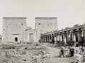 Temple Isis Philae Pylons Colonnade Ruins Egypt Vtg. Photo 19thC.