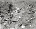 WW1 German Dugout Remains Battlefield Trench Mud Debris Vtg. Photo